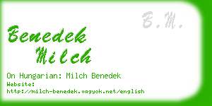 benedek milch business card